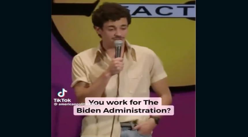 Comedian Discovers Biden Staffer in Audience, Sparks Hilarious Comedy Gold