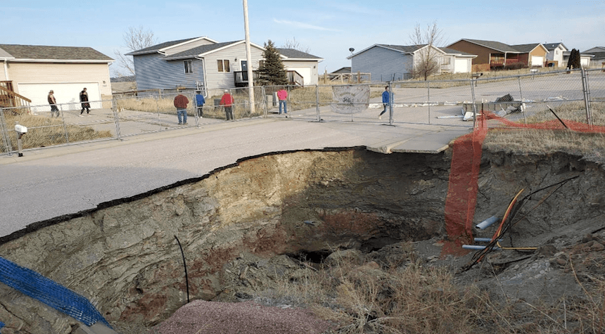 Massive Sinkholes Tear Through South Dakota Neighborhood, Leaving Families 'Panicked and Trapped'